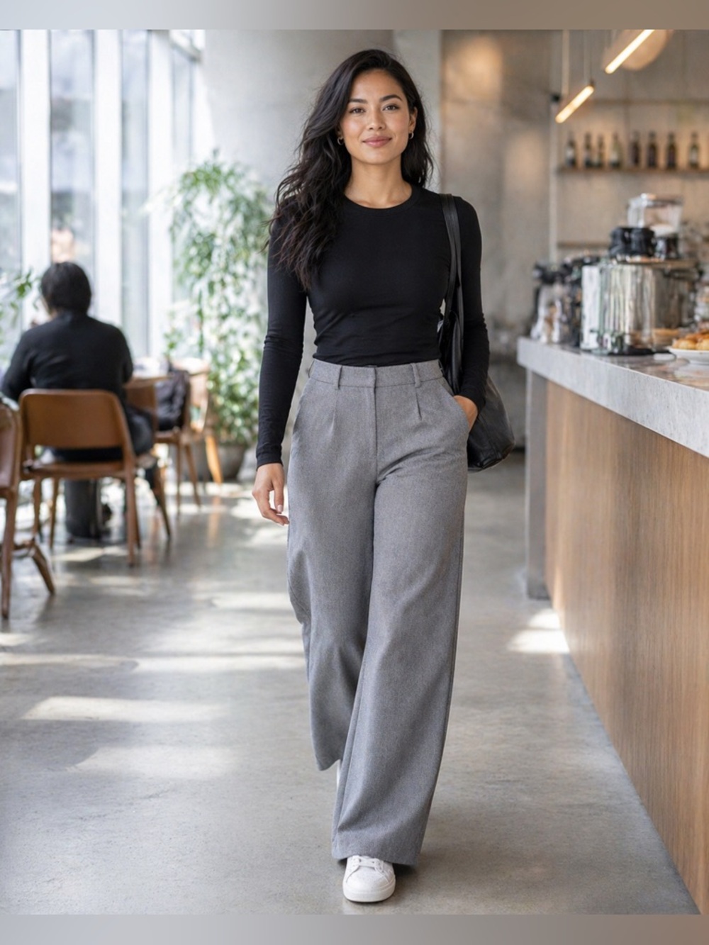 lululemon athletica Gray Wide-Leg Pants
